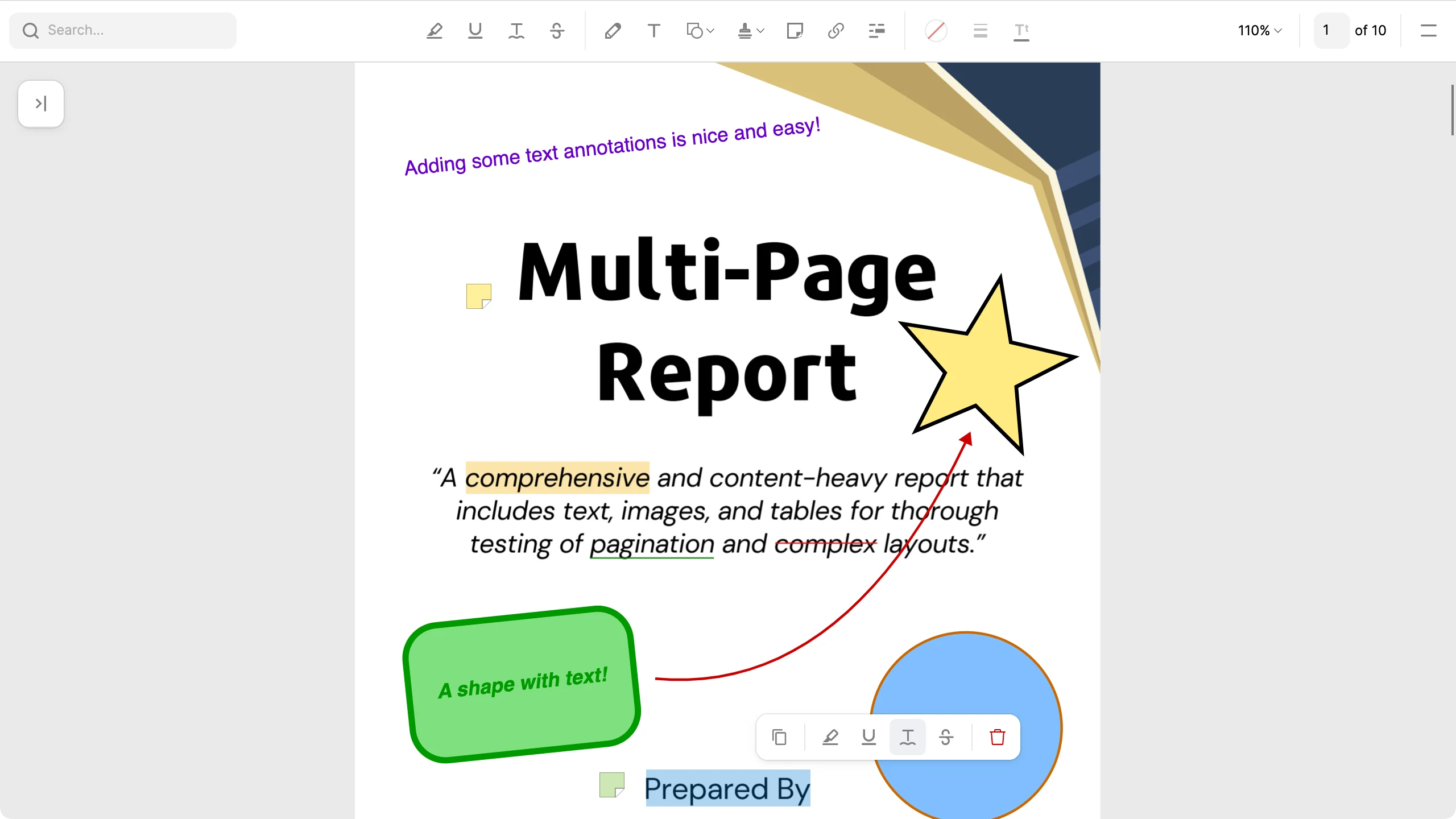 Annotations demonstration