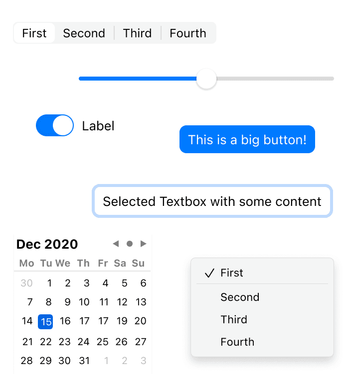 Native macOS UI components in Avalonia