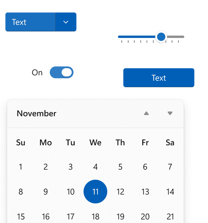 Fluent Design UI components in Avalonia