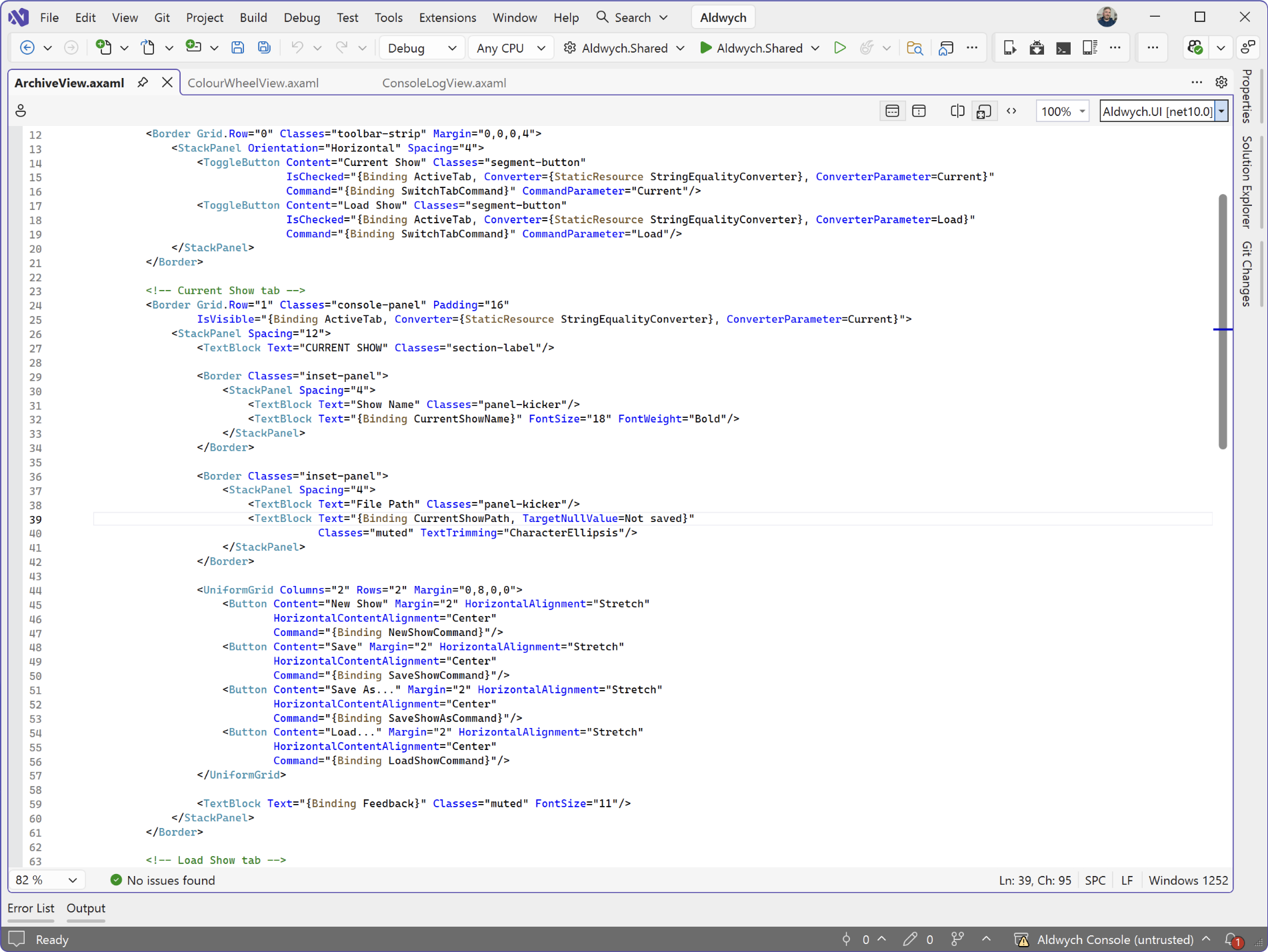 Avalonia for Visual Studio extension interface